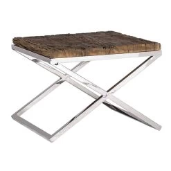 RICHMOND Bijzettafel Kensington 60x60cm - Bruin/zilver -Songmics Winkel 9852 1 ca63