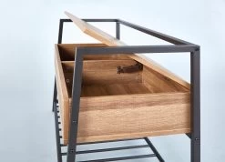 Schoenenbank Shoeplace Industrieel - Antraciet/eik -Songmics Winkel 99600210 Detail 4 b8e9