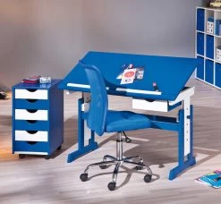 Bureaustoel Eva - Donkerblauw -Songmics Winkel 99803154 10 6036