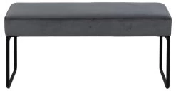 Bank Xandee Velours - Grijs/zwart -Songmics Winkel A46C6A41 A439 4DE2 B974 E1B6AF24CF21 109e