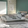 Tweepersoonsbed Hardy 140x200 - Wit/eik -Songmics Winkel AALBORG 3500 L140 CO3T CH1T AR3P f63f