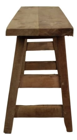 Decoratieve Bank Sambi 80cm - Oud Teakhout -Songmics Winkel AMBOW 80 3 6528