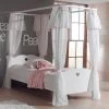 Hemelbed Amori 90x200cm Met Voile- Wit -Songmics Winkel AMCO30 02A 9d28