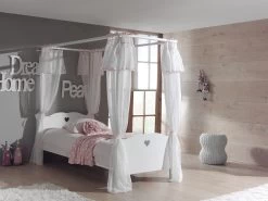 Hemelbed Amori 90x200cm Met Voile- Wit -Songmics Winkel AMCO30 02 eb76