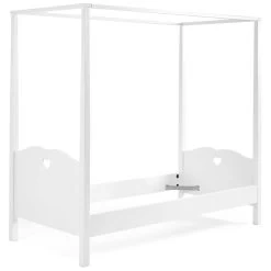 Hemelbed Amori 90x200cm Met Voile- Wit -Songmics Winkel AMCO30 04 d143