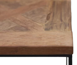 Set Van 3 Salontafels Austin - Gerecycled Javahout/zwart -Songmics Winkel AMH545 4 5a6a