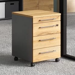 Ladeblok Osmond 4 Lades - Eik/grafiet