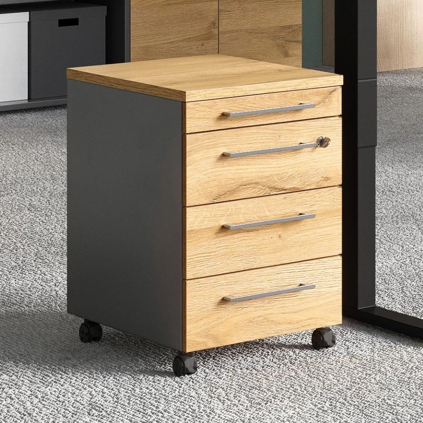 Ladeblok Osmond 4 Lades - Eik/grafiet 3 Ladeblok Osmond 4 Lades - Eik/grafiet