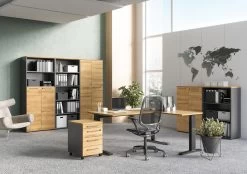 Ladeblok Osmond 4 Lades - Eik/grafiet 13 Ladeblok Osmond 4 Lades - Eik/grafiet -Songmics Winkel Agenda Home 564 pe dek c 2753