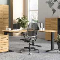 Verstelbare Hoekbureau Aggo 160x193 - Eik/zwart