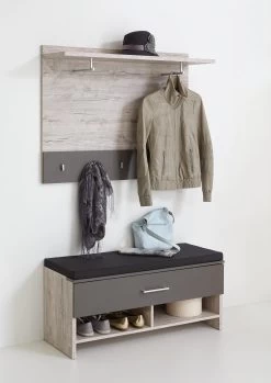 FMD Schoenenkast/zitbank Nala -Songmics Winkel Alan 4 5 inkl. Sitzkissen 0704