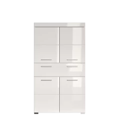 Hoge Kast Amanda/Mando/Bea | 73 X 31 X 130 Cm | High Glossy White -Songmics Winkel Amanda BD 1393 107 01 frontal Freisteller 20230112 8da3