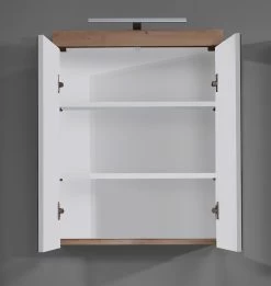 Spiegelkast Amanda | 60 X 17 X 77 Cm | Met Ledverlichting | Aspen White -Songmics Winkel Amanda BD 1393 406 07 ge ffnet grau 71c5