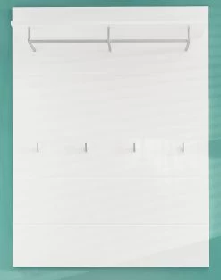 Garderobepaneel Amanda | 91 X 27 X 120 Cm | High Glossy White -Songmics Winkel Amanda GD 1393 440 01 frontal 35a7