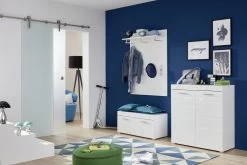 Garderobeset Amanda | Paneel, Opberg- En Schoenenkast | High Glossy White -Songmics Winkel Amanda GD 1393 919 01 dynamisch mit Deko 944f