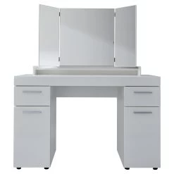 Bureau- En Kaptafel Amanda Met Spiegel | 120 X 41 X 141 Cm | Melaminegecoat | High Glossy White -Songmics Winkel Amanda SMT 1393 014 01 frontal Freisteller 20190827 20bf