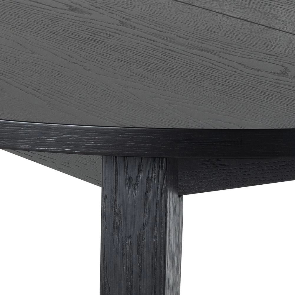 Verlengbare Eettafel Sieg, Ø120/220x75 Cm - Zwart 6 Verlengbare Eettafel Sieg, Ø120/220x75 Cm - Zwart - Afbeelding 4