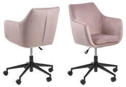 Bureaustoel Noria - Lichtroze -Songmics Winkel B927F483 832A 4A56 AB00 1A9C9BBBD68C 58d7