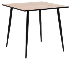 Eettafel Wilhelm 80x80 - Wilde Eik/zwart