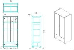 Kledingkast Bonny 2 Deuren - Roze 9 Kledingkast Bonny 2 Deuren - Roze -Songmics Winkel BONKL2207 02 f3ba 1