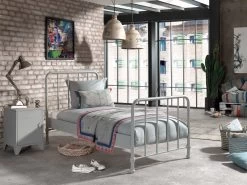 Nachtkastje Bronxx Locker Metaal 40x60 - Mat Grijs -Songmics Winkel BRCOBE0115 d188