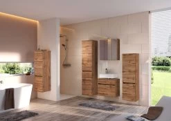 Wastafelonderkast Brama 60cm 1 Lade - Wotan Eik -Songmics Winkel Baabe Milieu C4 118e