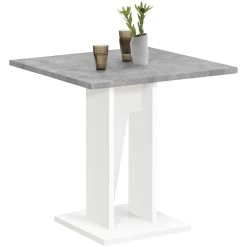 FMD Eettafel Brandon 70x70 - Wit/beton -Songmics Winkel Bandol 1 Wei Beton LA uitgesneden d562