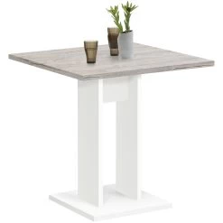 FMD Eettafel Brandon 70x70 - Wit/grijze Eik -Songmics Winkel Bandol 1 Wei Sandeiche uitgesneden 0b20