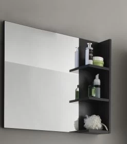 Spiegel Met Plank Beach | 79 X 14 X 67 Cm | Donkergrijs -Songmics Winkel Beach BD 1438 401 21 dynamisch D 0333