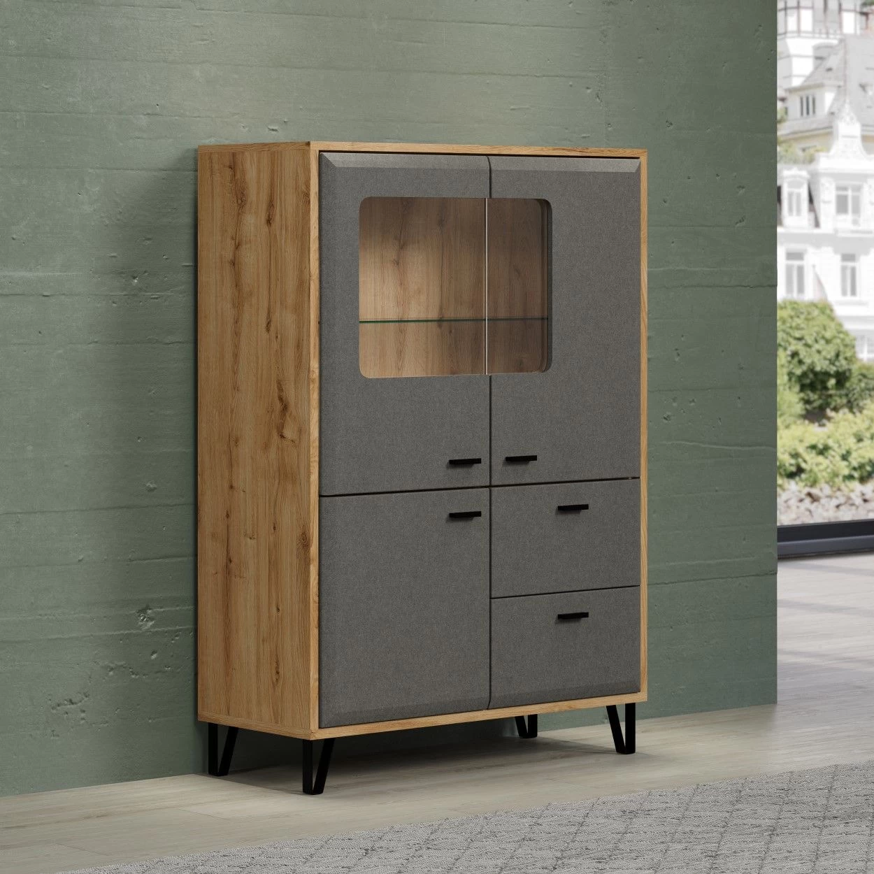 Kabinetkast Blanshe | 98 X 42 X 138 Cm | Navarra Oak-design 7 Kabinetkast Blanshe | 98 X 42 X 138 Cm | Navarra Oak-design - Afbeelding 5