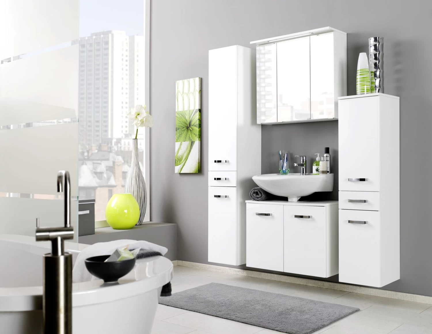 Wastafelonderkast Bobbi 60cm 2 Deuren - Wit 6 Wastafelonderkast Bobbi 60cm 2 Deuren - Wit - Afbeelding 4