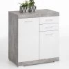 FMD Commode Cristal 2 Deuren En 2 Laden 80x90x50 - Beton/hoogglans Wit 1 FMD Commode Cristal 2 Deuren En 2 Laden 80x90x50 - Beton/hoogglans Wit -Songmics Winkel Bristol 2 XL Beton LA Wei Edelglanz 1 744b