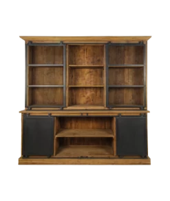 Vitrinekast Blackburn 220cm 2 Deuren & 6 Lades - Teak -Songmics Winkel CACS220 2 09df