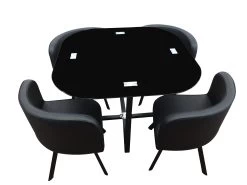 Tafelset Kanna, 4 Stoelen - Zwart -Songmics Winkel CANNES BNF 064 OPEN HR 86a4