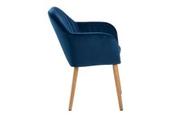 Armstoel Hermeline - Donkerblauw/eik -Songmics Winkel CCB779E3 1375 49CF A999 D9B14EE9AB60 53cc