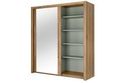 Kledingkast Cody 199cm Met 2 Schuifdeuren & Spiegel - Helvezia Eik -Songmics Winkel CYRUS H0J.210 CO b98e