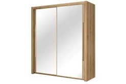 Kledingkast Cody 199cm Met 2 Schuifdeuren & Spiegel - Helvezia Eik -Songmics Winkel CYRUS H0J.210 C 12a1