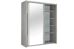 Kledingkast Cody 183cm Met 2 Schuifdeuren & Spiegel - Lichtgrijze Eik -Songmics Winkel CYRUS H0K.200 BO1 981e