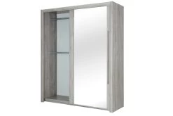 Kledingkast Cody 183cm Met 2 Schuifdeuren & Spiegel - Lichtgrijze Eik -Songmics Winkel CYRUS H0K.200 CO1 4d08