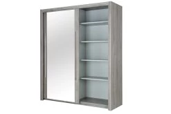 Kledingkast Cody 183cm Met 2 Schuifdeuren & Spiegel - Lichtgrijze Eik -Songmics Winkel CYRUS H0K.200 CO 19f9