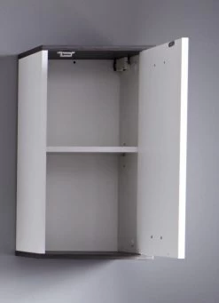 Hangkastje California/San Diego | 32 X 21 X 60 Cm | Wit Melaminegecoat | Smoky Silver-design 7 Hangkastje California/San Diego | 32 X 21 X 60 Cm | Wit Melaminegecoat | Smoky Silver-design -Songmics Winkel California BD 1623 503 03 frontal geoeffnet a5f3