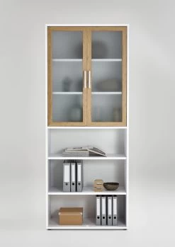 FMD Boekenkast Gabi - 6 Vakken Breed -Songmics Winkel Calvia 8 12 Alteiche frontal d32d