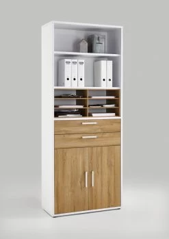 FMD Boekenkast Gabi - 6 Vakken Breed -Songmics Winkel Calvia 8 13 15 Alteiche c670