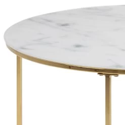 Salontafel Dejan ø80cm - Goud/wit Marmer -Songmics Winkel D529718D 0E26 42DD B6C5 4BB205E5D5CF a747