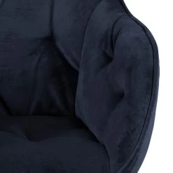 Eetkamerstoel Lynn - Donkerblauw/zwart -Songmics Winkel DA402D98 0703 49E3 BD51 BC2D342AA712 1a4e