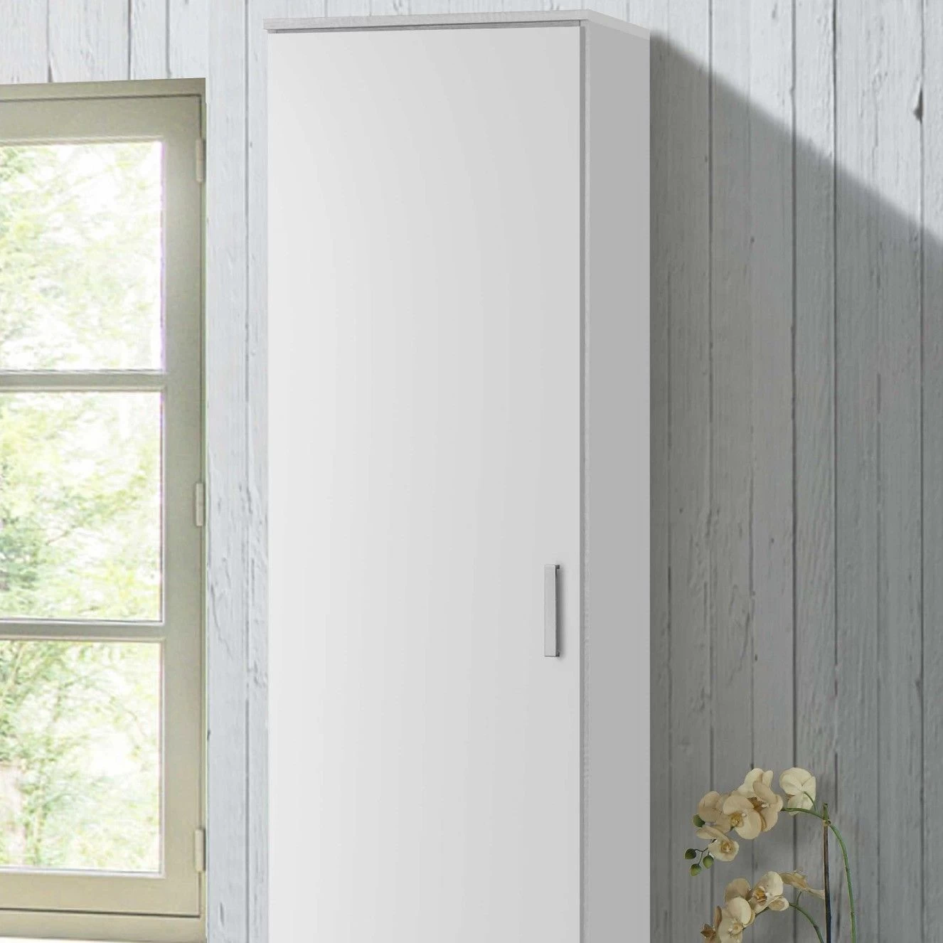 Kledingkast Darcis 1 Deur & 52cm Diep - Wit 3 Kledingkast Darcis 1 Deur & 52cm Diep - Wit