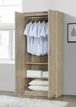 Kledingkast Lias 2 Deuren & 52 Cm Diep -Songmics Winkel DALAMAN TR WR2D BINNENKANT HR 3370