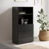 FMD Commode Damien 50cm Met 3 Lades - Zwart