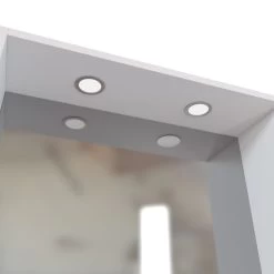 Set Wastafelmeubel & Spiegel Dasa 60cm - Grafiet/mat Grijs -Songmics Winkel Davos Detail LED Spots 441f