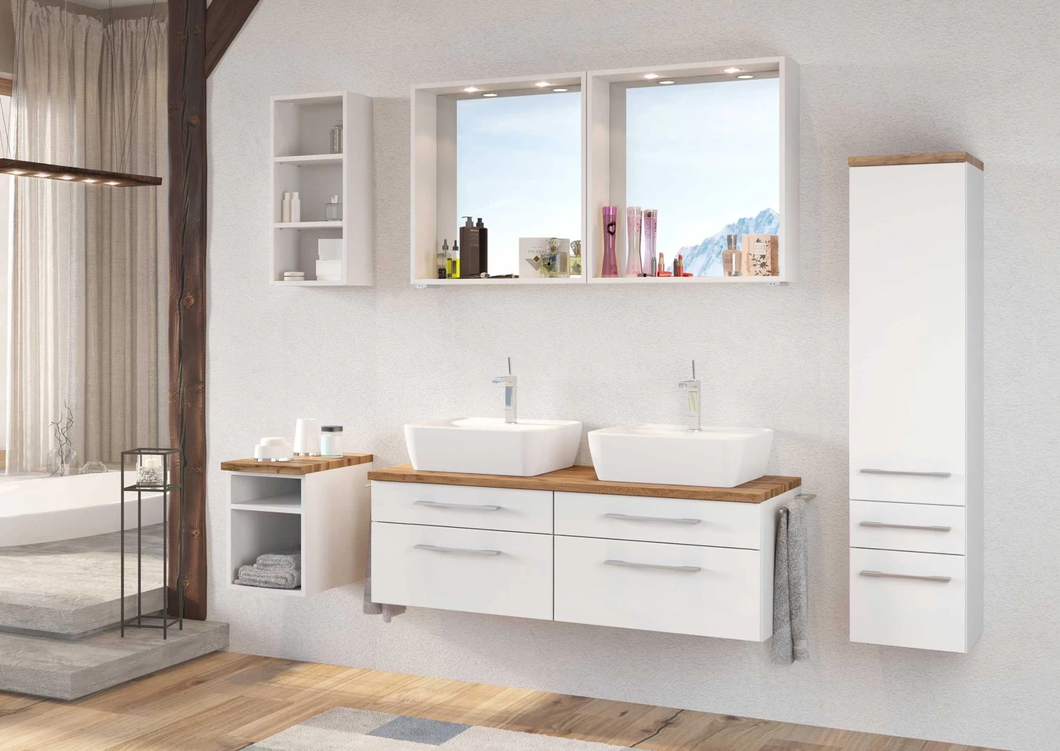 Kolomkast Dasa 30cm Met 1 Deur & 2 Lades - Wit 6 Kolomkast Dasa 30cm Met 1 Deur & 2 Lades - Wit - Afbeelding 4